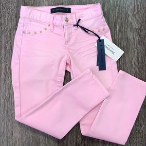Juicy Couture Girls Pink Denim Skinny Jeans Size 6